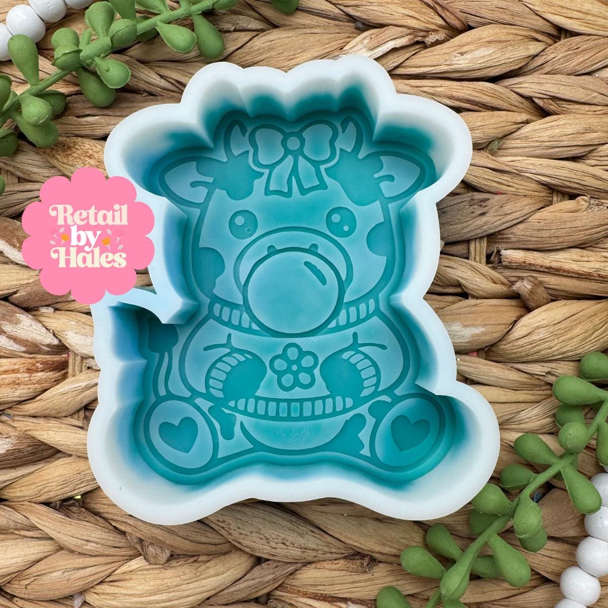 Cow Blowing Bubble Gum Freshie Mold, western freshie molds, country molds, best selling freshie mold, farm freshie molds