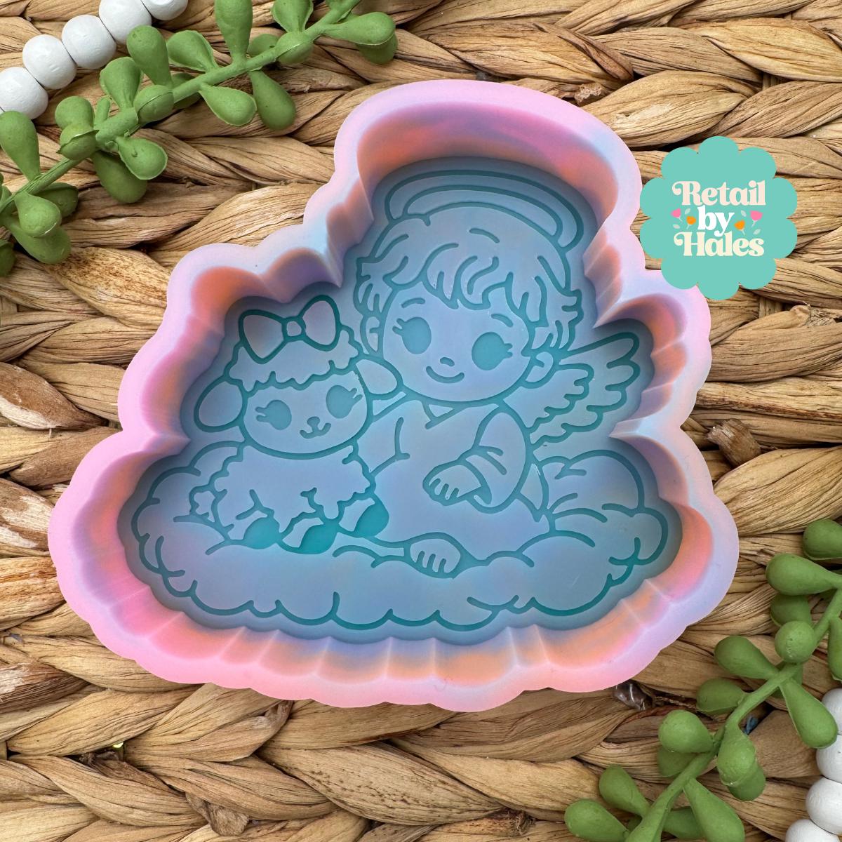 Angel Baby Freshie Mold, rainbow baby freshie mold, freshie making supplies, Christian Freshie Molds, angel wax mold, angel soap mold