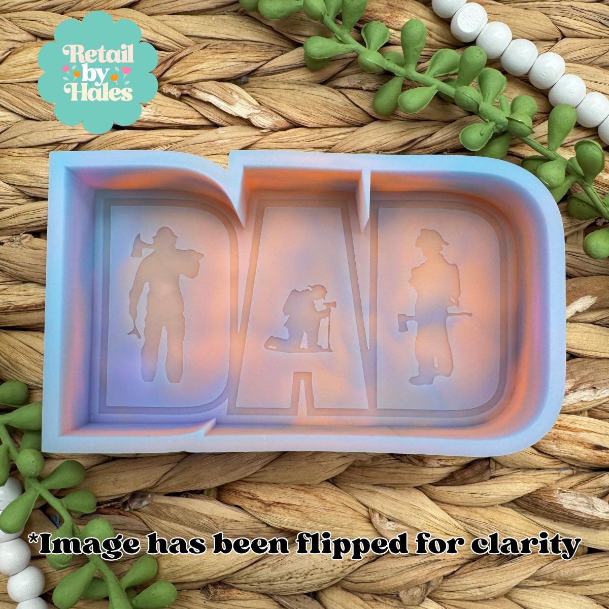 Firefighter Dad Freshie Mold, Red Lives Matter Wax Melt Mold, First Responder Support Freshie Mold, Fire Department Silicone Mold