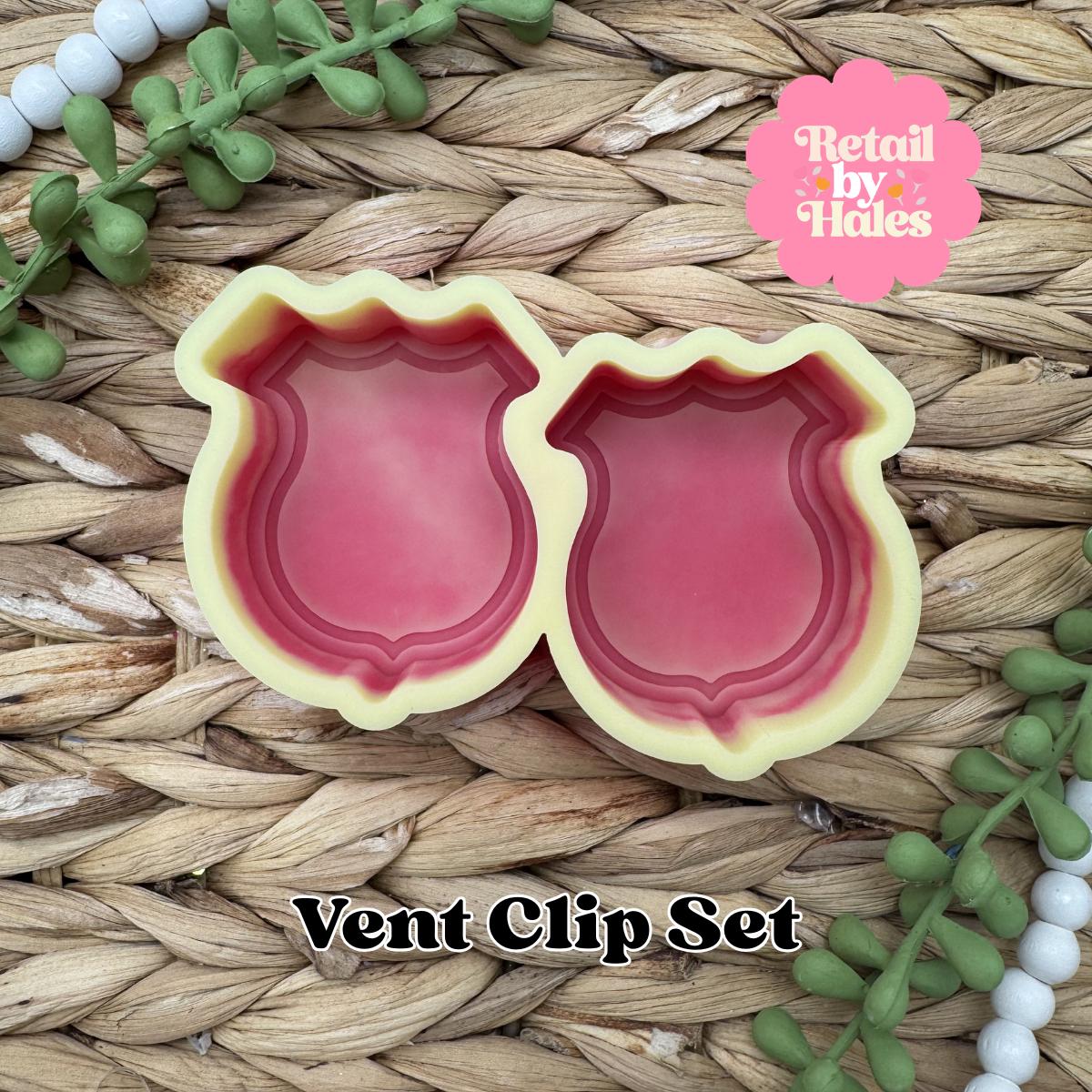 Police Badge Vent Clip Freshie Mold, Blue Lives Matter Wax Melt Mold, Police Support Freshie Mold, Police Department Silicone Mold