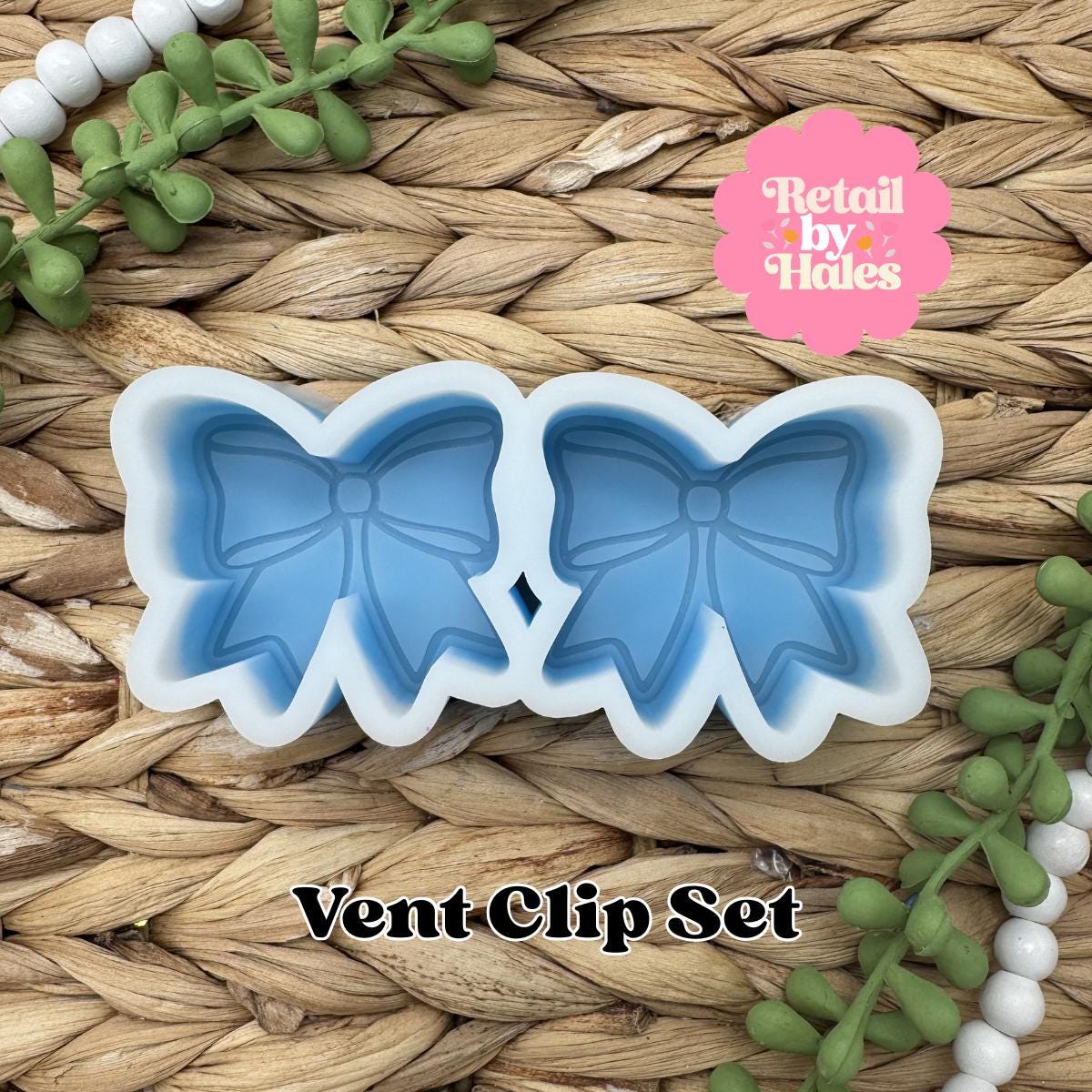 Bow Vent Clip Freshie Mold, coquette bow molds for soap, coquette freshie mold, girly freshie molds, girly bow soap mold