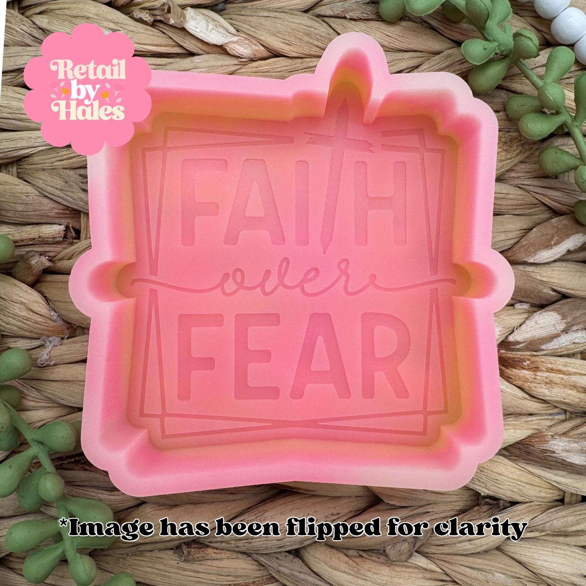 Faith over Fear freshie mold, Walk by Faith Freshie mold, christian silicone mold, faith soap mold, Jesus freshie mold, christian molds
