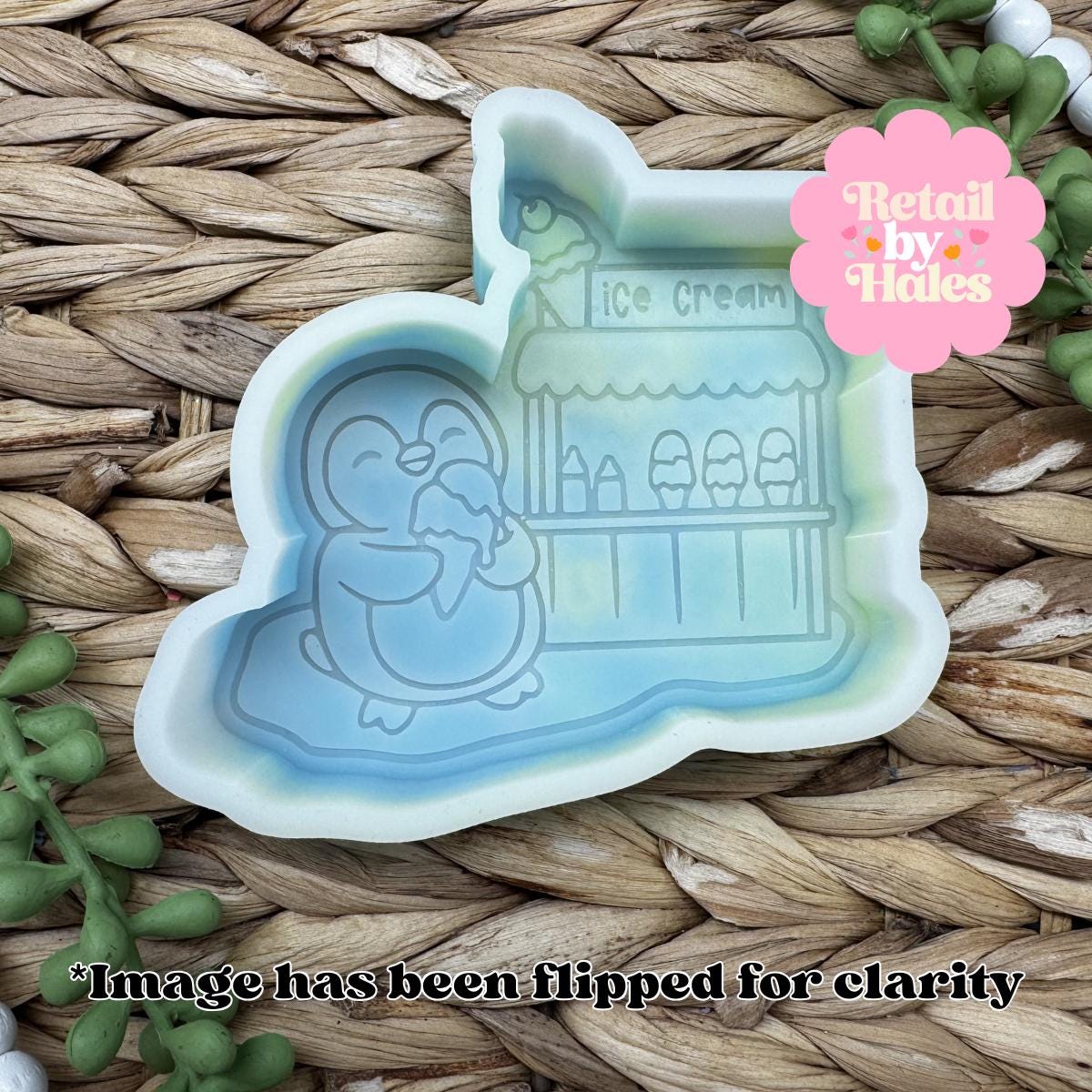 Penguin Ice Cream Stand Freshie Mold, Summer Freshie Molds, Animal Freshie Molds, Ocean Freshie Mold, Beach Freshie Mold, Swimming Freshie