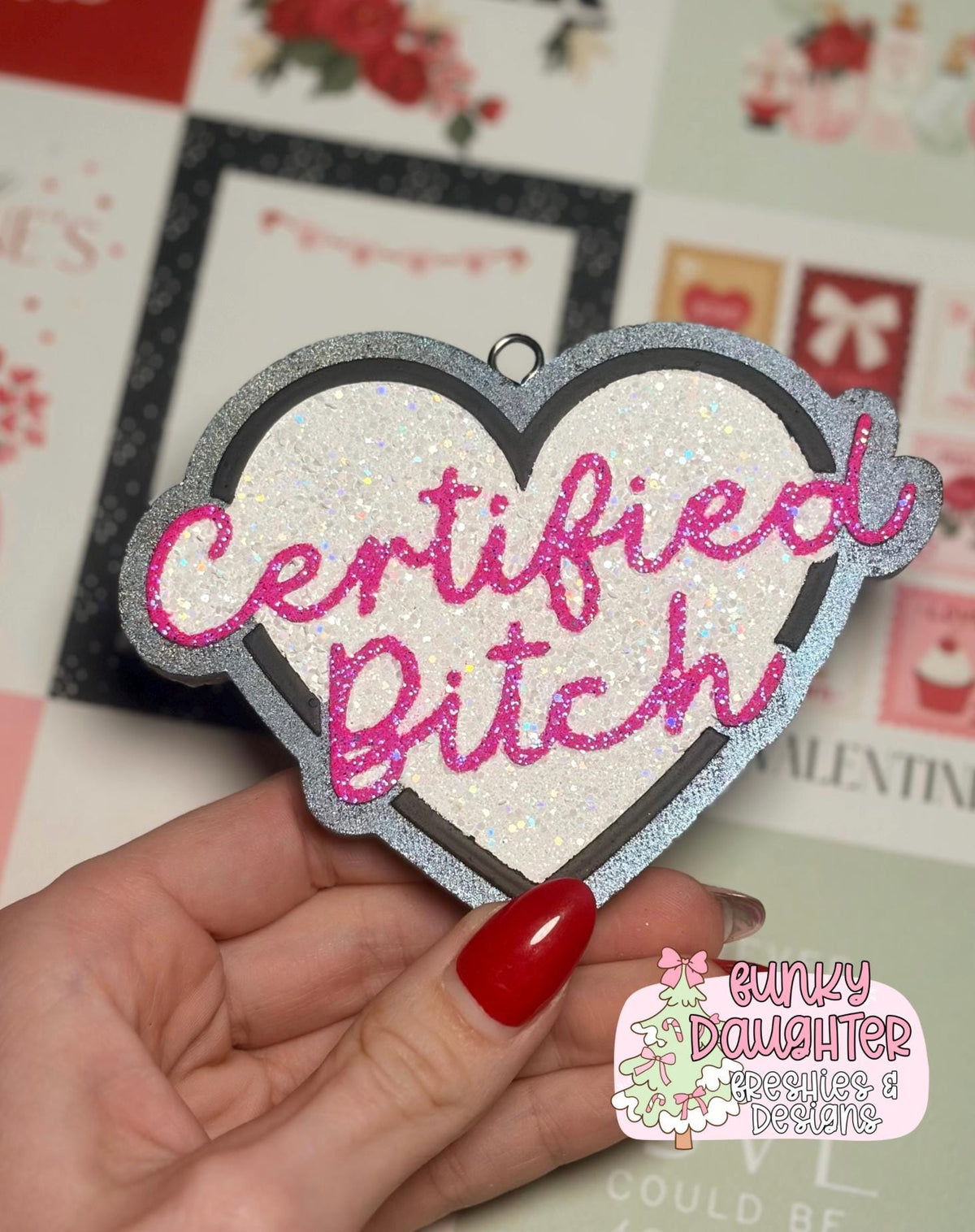 Certified Bitch Freshie Mold, Funny Freshie Molds, Snarky Silicone Molds, Rude Freshie Mold, Adult Humor Soap Mold, Snarky mom freshie mold