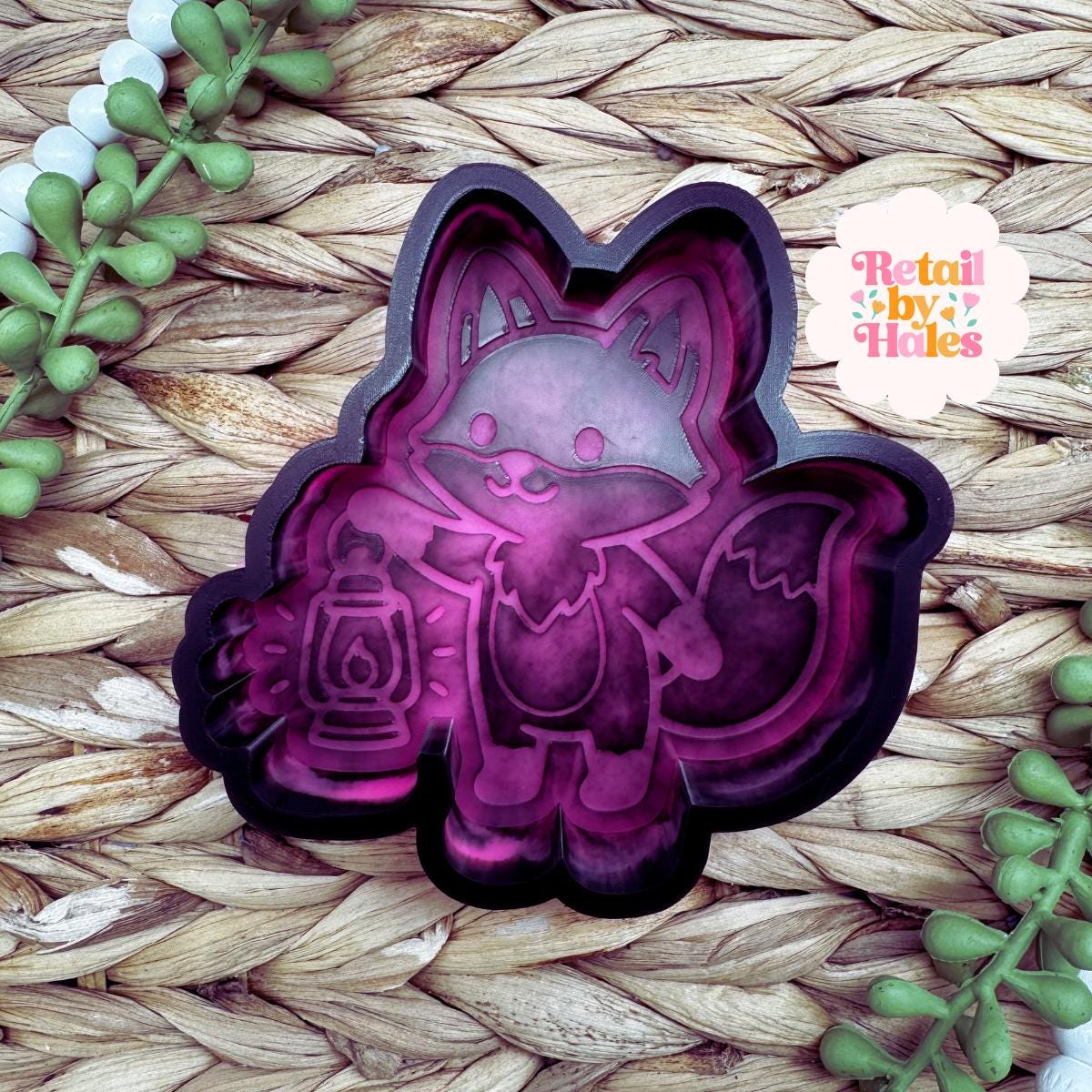 Fox with Lantern Freshie Mold, Fox Soap mold, camping Fox Wax Melt Mold, Animal Freshie Molds, Freshie Molds for Beginners, Forest Animal