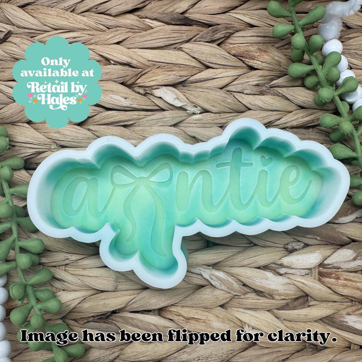 Auntie with bow Freshie Silicone Mold, auntie freshie molds, aunt freshie mold, auntie soap mold, auntie wax mold, aunt molds for soap