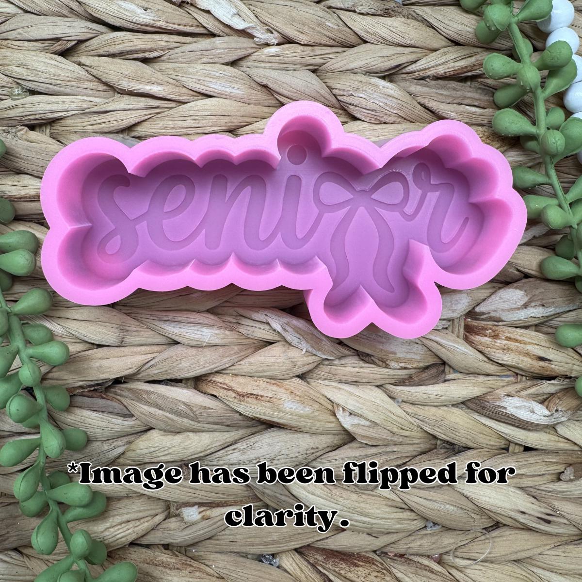 Senior with Bow Freshie Mold, Graduate Soap Mold, graduation freshie mold, senior freshie mold, senior soap mold, senior wax mold,