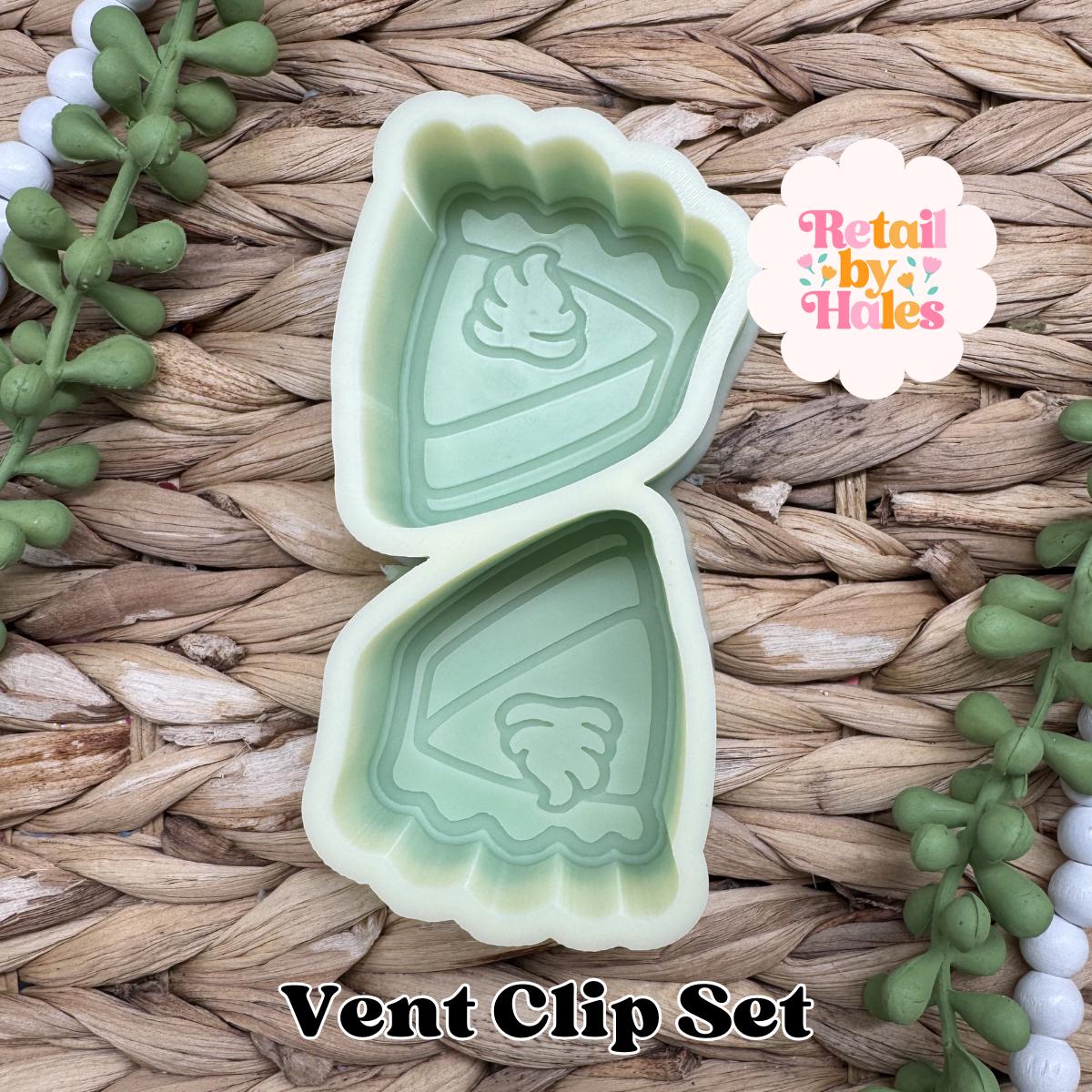 Pumpkin Pie Vent Clip Freshie Mold, Freshie Mold, Fall Freshie Mold, wax melt mold, cozy freshie molds, cute fall mold, Pumpkin Pie Mold
