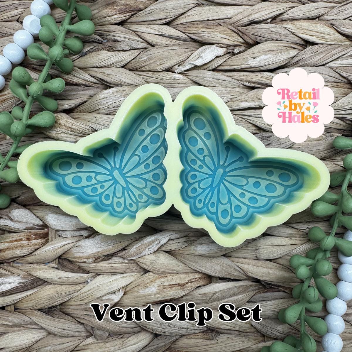 Butterfly Vent Clip Freshie Mold, bestselling freshie molds, smile flower silicone mold, summer freshie molds, summer molds