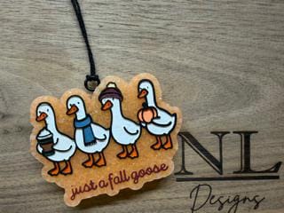Just a Fall Goose Freshie Mold, Fall Freshie Mold, Silicone Mold, fall leaves freshie mold, cute fall mold, Autumn molds, Silly Goose Molds