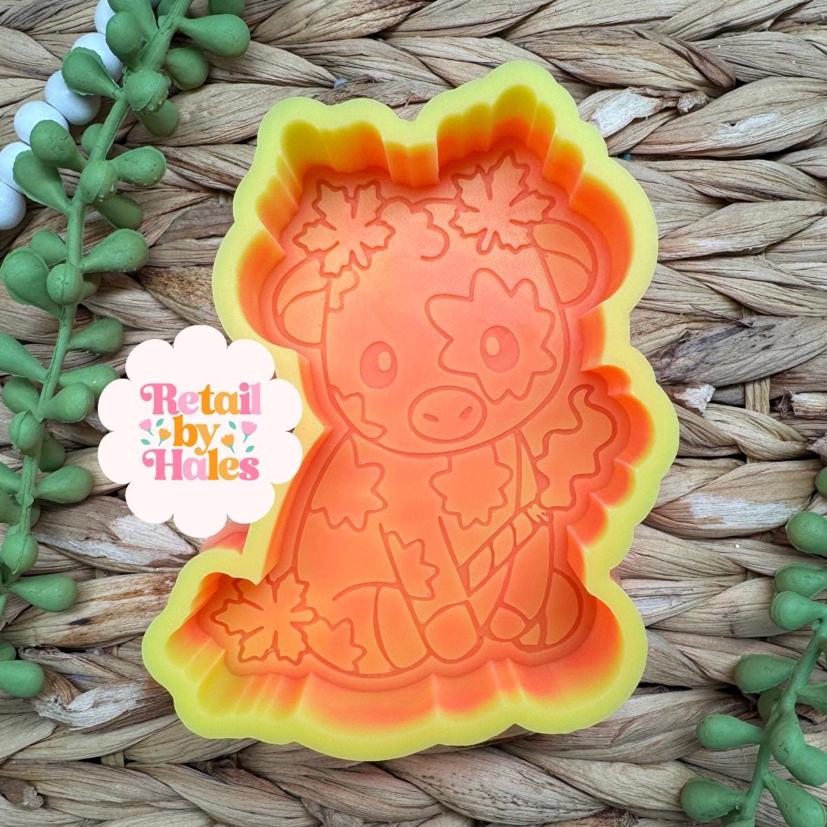 Weed Cow Freshie Mold Cannabis Cow Silicone Car Freshie Mold 420 Cow Mold Wax Melt Soap Concrete Plaster Mold