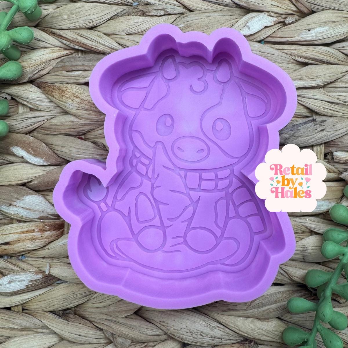 Wizard Cow Freshie Mold Magic School Cow Silicone Car Freshie Mold Wizard Hat Cow Wax Melt Soap Concrete Plaster Mold