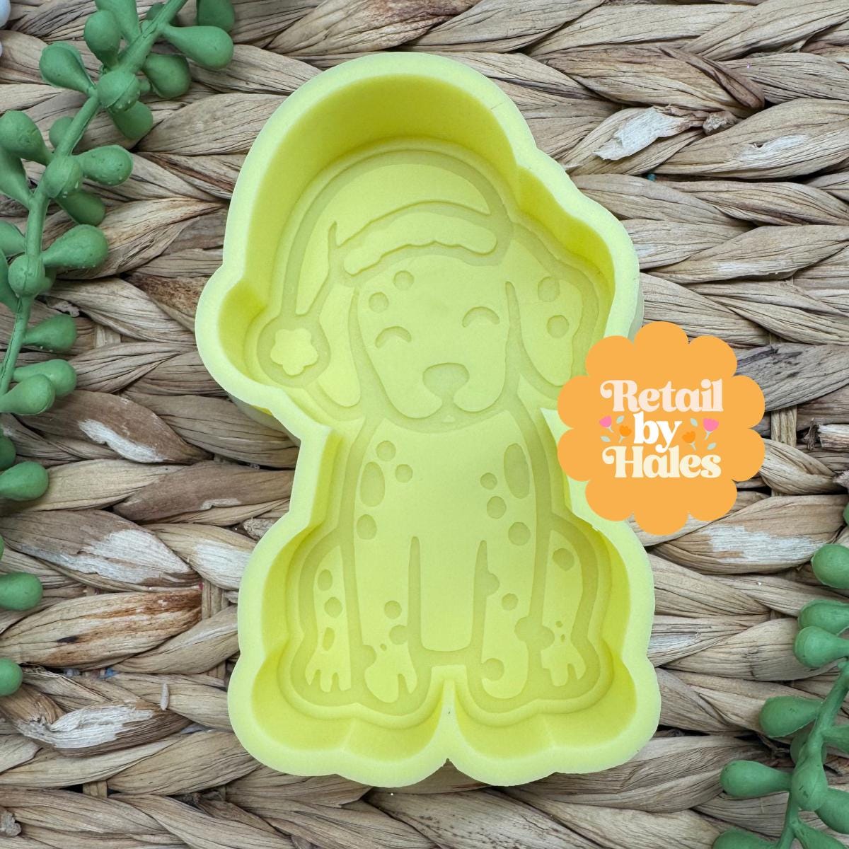 Christmas Dalmatian Freshie Mold Santa Dalmatian Silicone Car Freshie Mold Holiday Dog Mold Wax Melt Soap Concrete Plaster Mold