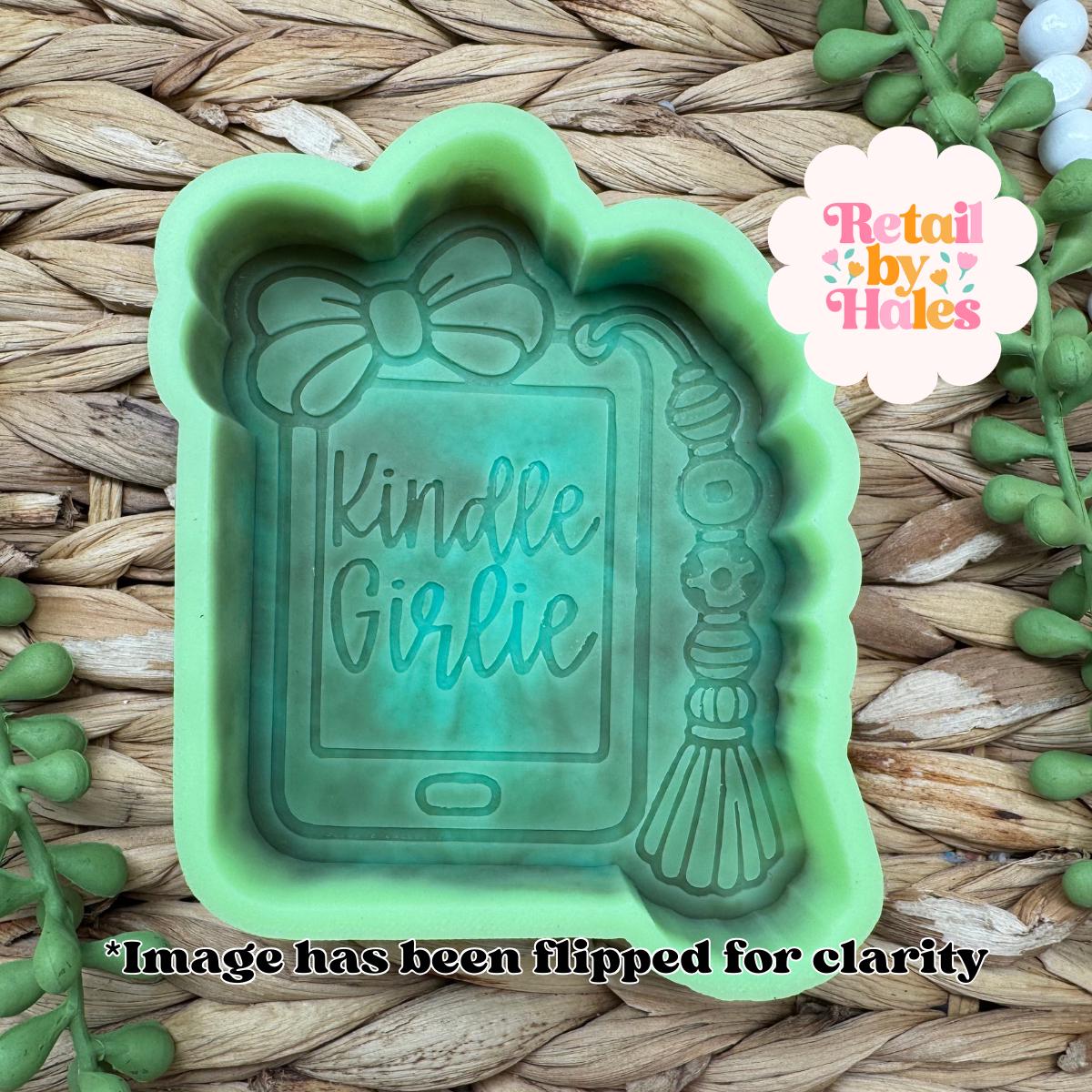 E Reader Girlie Freshie Mold Book Lover Silicone Car Freshie Mold Reader Gift Bow Bookmark Wax Melt Soap Concrete Plaster Mold