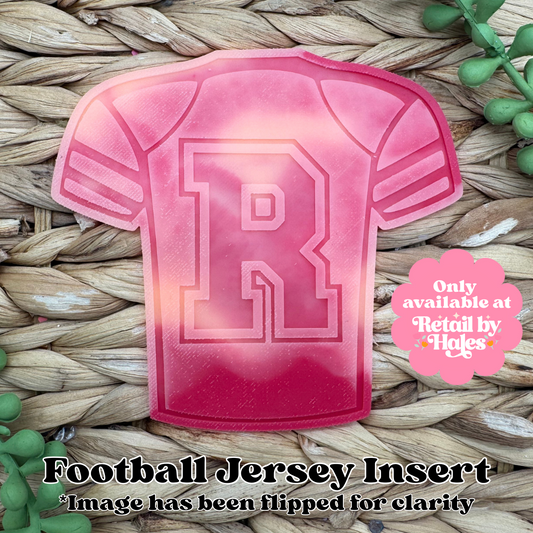 R Varsity Letter Football Jersey Insert Freshie Mold