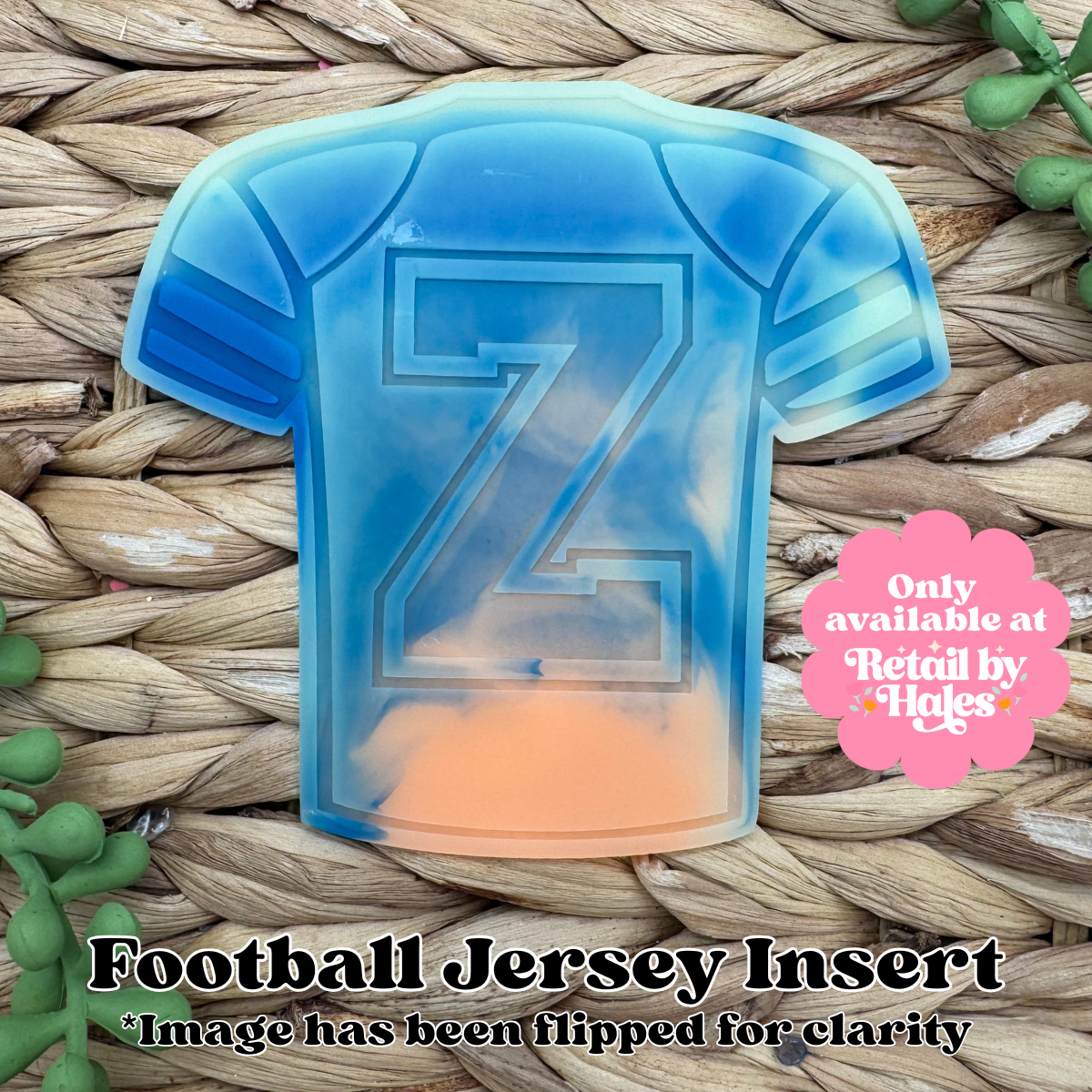 Z Varsity Letter Football Jersey Insert Freshie Mold