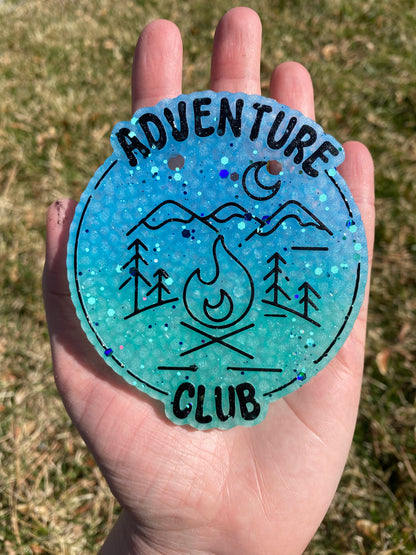 Adventure Club Camper Campfire Camping Freshie