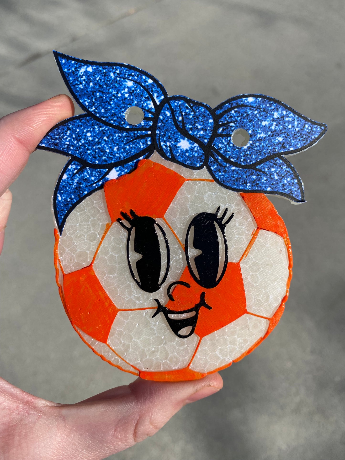 Soccer Ball with Bow Freshie Mold