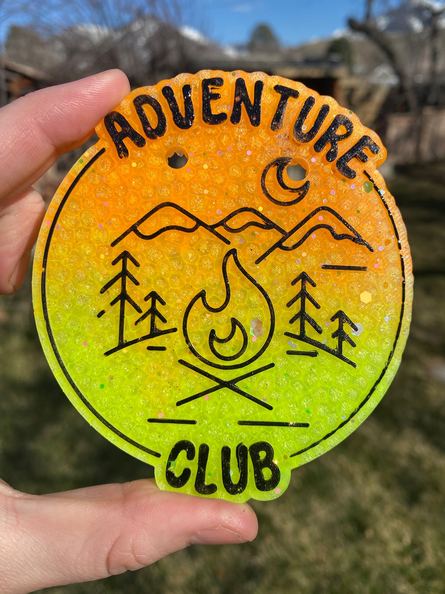 Adventure Club Camper Campfire Camping Freshie