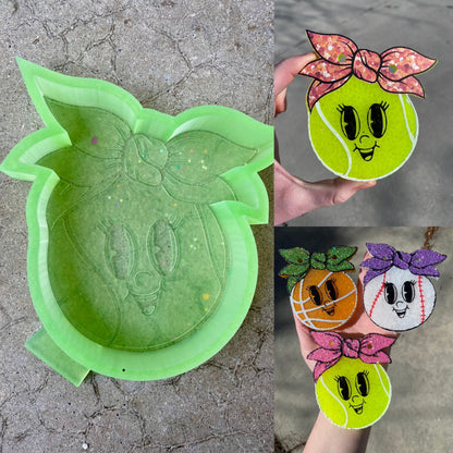 Tennis Ball with Bow Mold