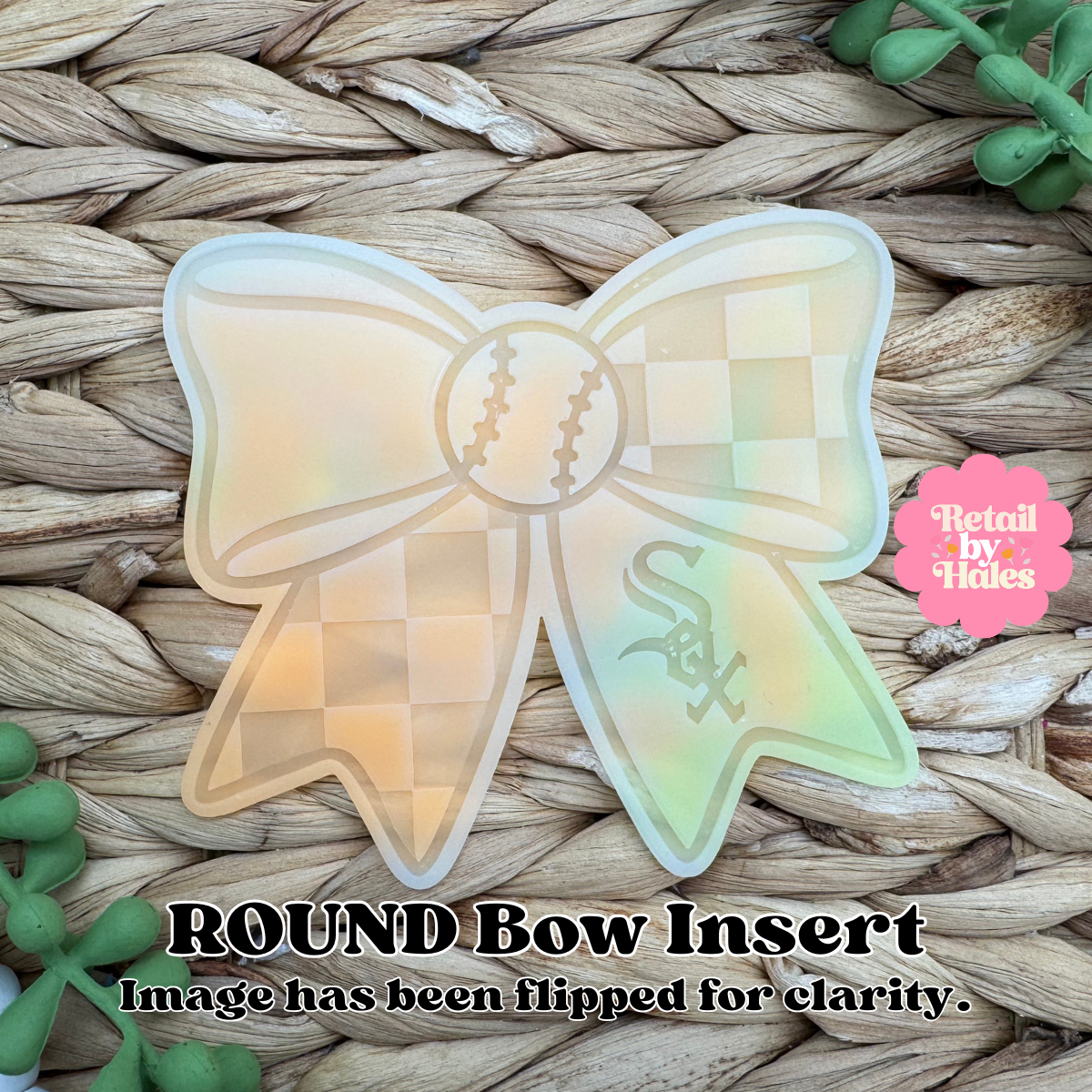 Chicago White Sox Baseball Bow Insert Freshie Mold