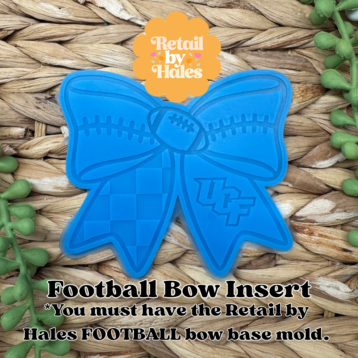 UCF University of Central Florida Football Bow Insert Freshie Mold