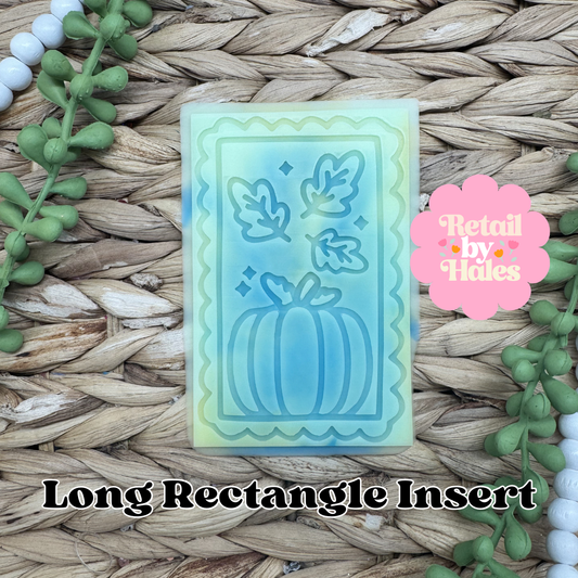 Pumpkin Frame LONG RECTANGLE Insert Freshie Mold