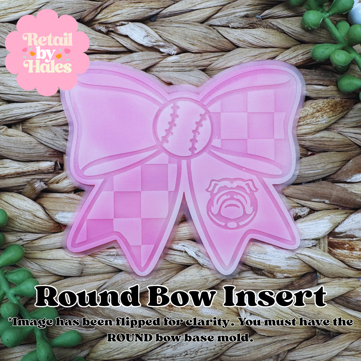 Bulldogs Baseball Bow Insert Freshie Mold