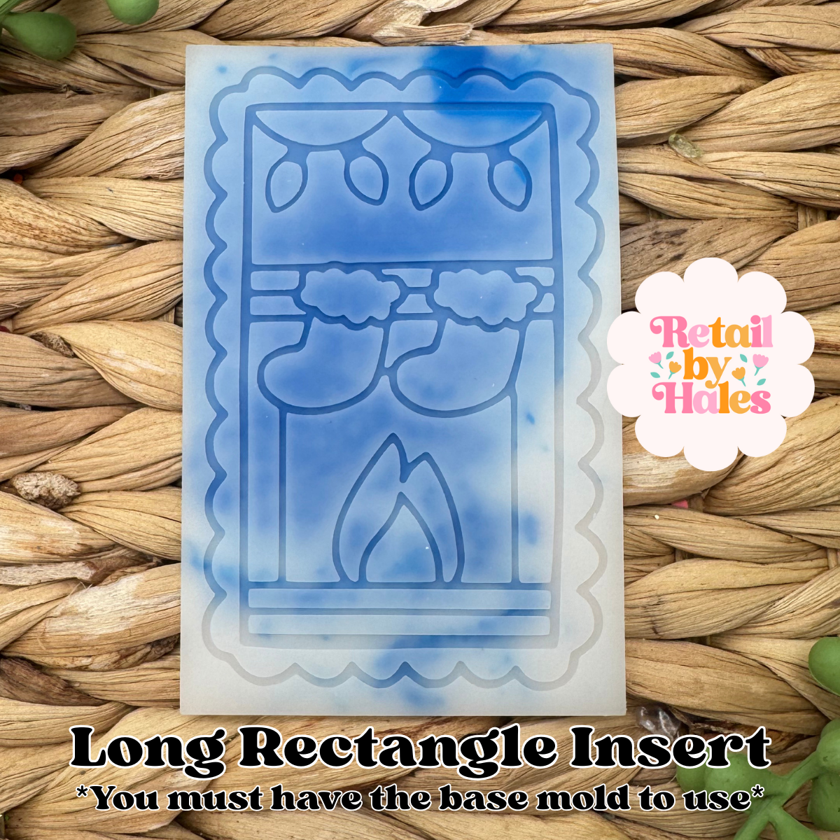 Christmas Stockings LONG RECTANGLE Insert Freshie Mold