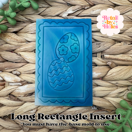 Easter Eggs LONG RECTANGLE Insert Freshie Mold