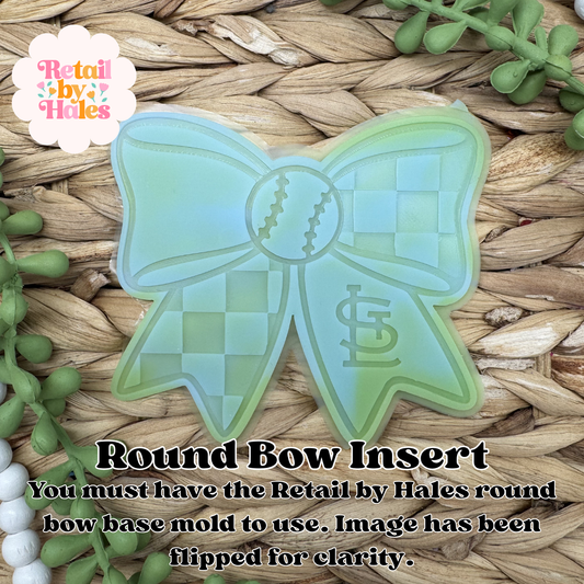 Saint Louis Cardinals Baseball Bow Insert Freshie Mold