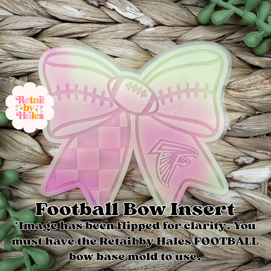 Atlanta Falcons Football Bow Insert Freshie Mold