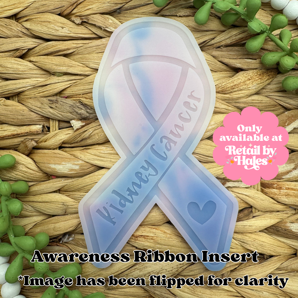 Kidney Cancer Awareness Ribbon Insert Freshie Mold