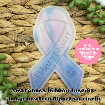 Kidney Cancer Awareness Ribbon Insert Freshie Mold