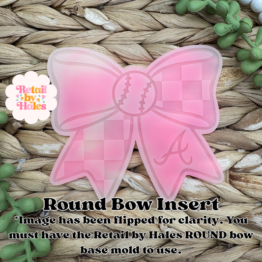 Atlanta Braves Baseball Bow Insert Freshie Mold