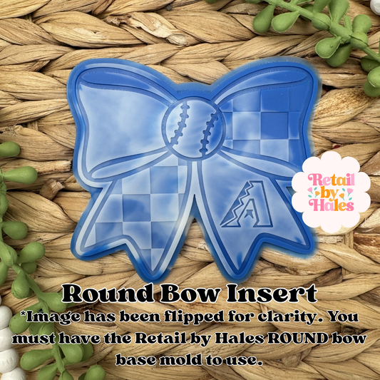 Arizona Diamondbacks Baseball Bow Insert Freshie Mold