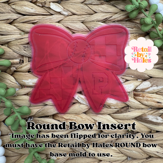 Varsity Letter P Baseball Bow Insert Freshie Mold