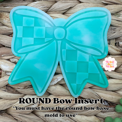 Checkerboard Bow Insert Freshie Mold