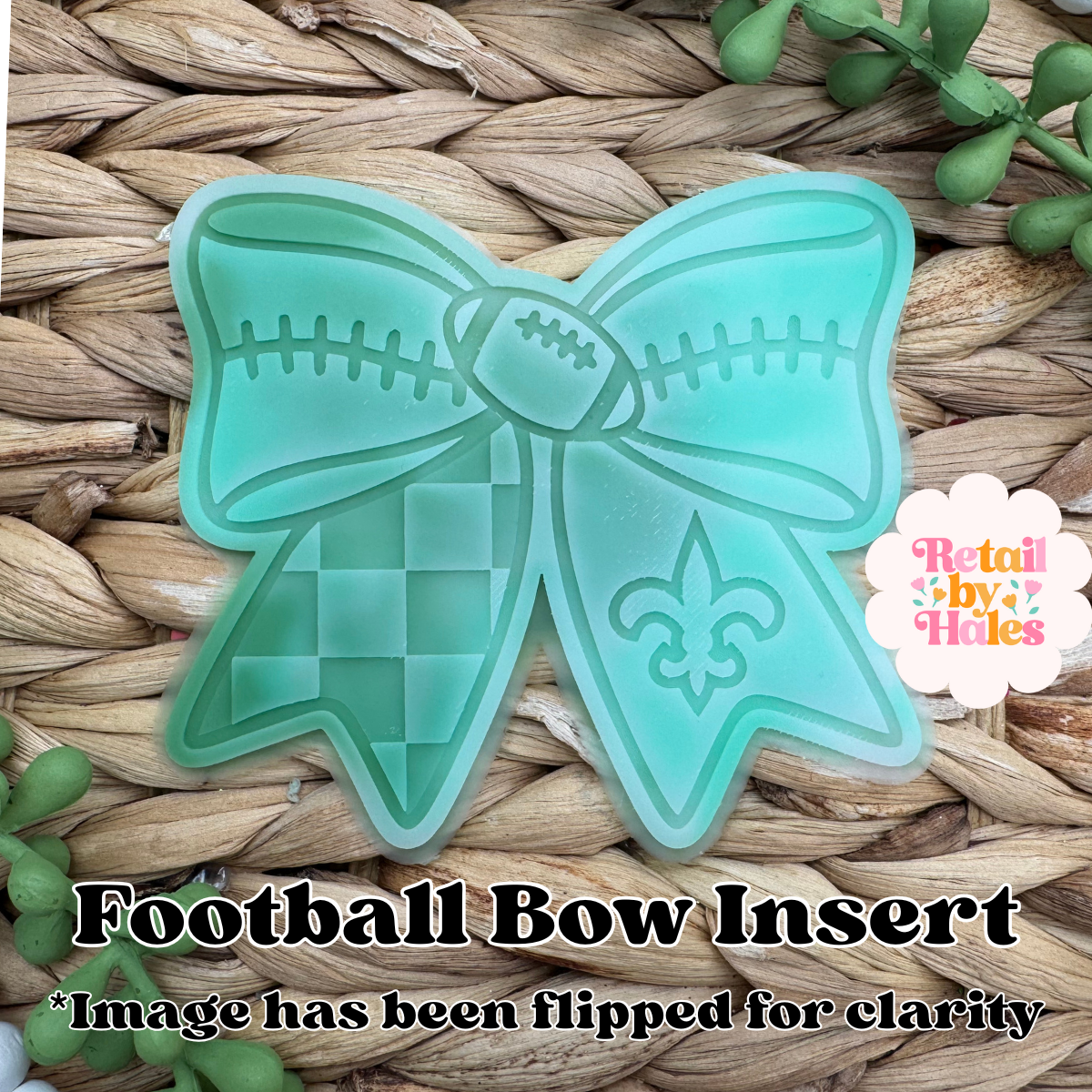 Saints Football Bow Insert Freshie Mold