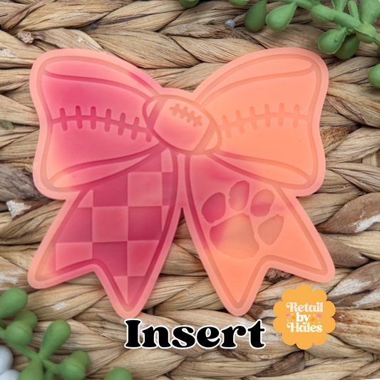 Clemson Tiger Football Bow Insert Freshie Mold