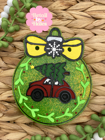 Car with Tree Christmas Ornament Insert Mold