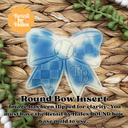 Tampa Bay Rays Baseball Bow Insert Freshie Mold