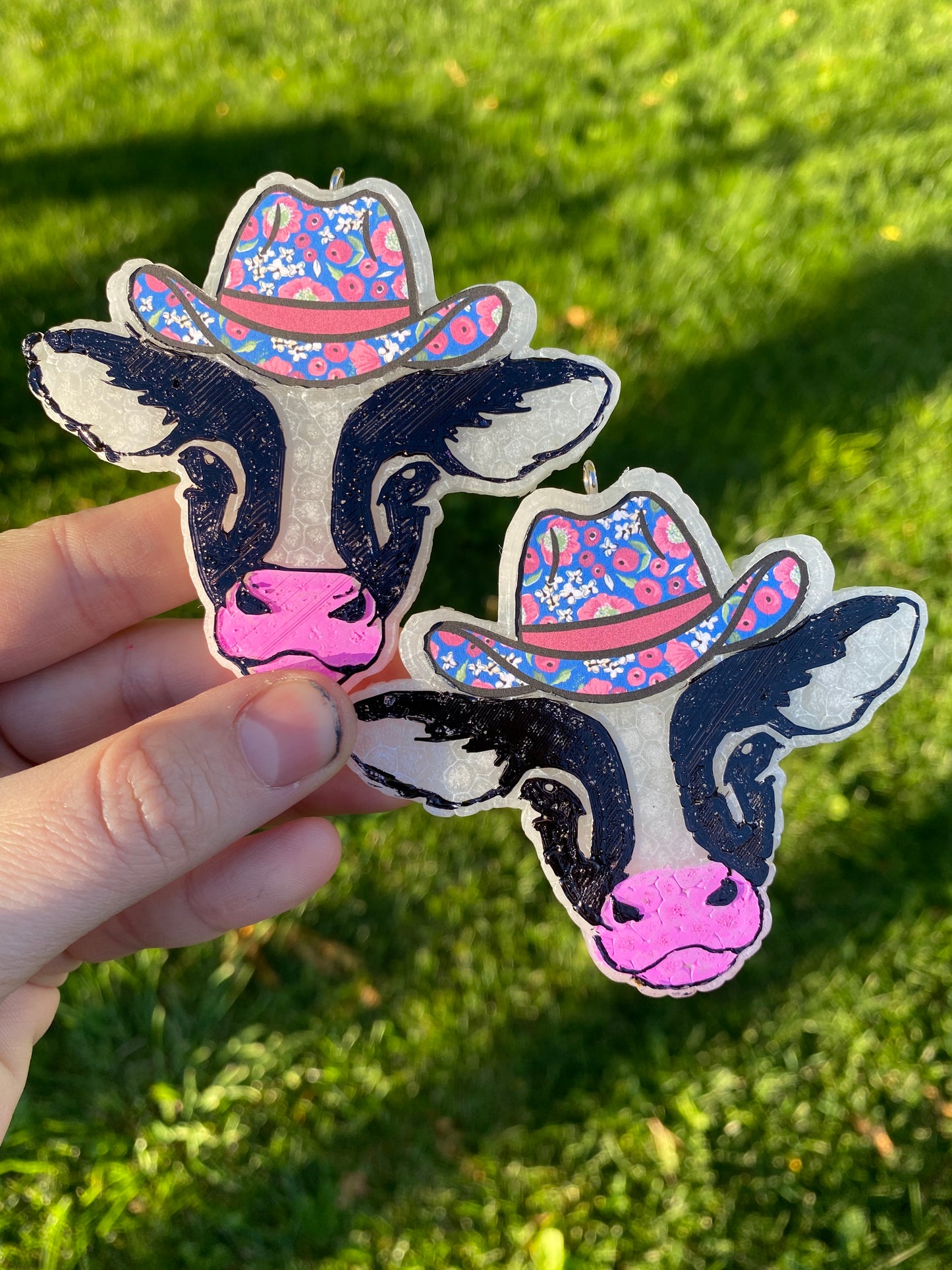 Cows with Cowboy Hat Vent Clip Freshie