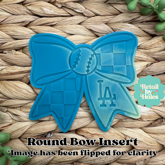 LA Dodgers Baseball Bow Insert Freshie Mold