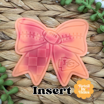 Kansas City Chiefs Football Bow Insert Freshie Mold