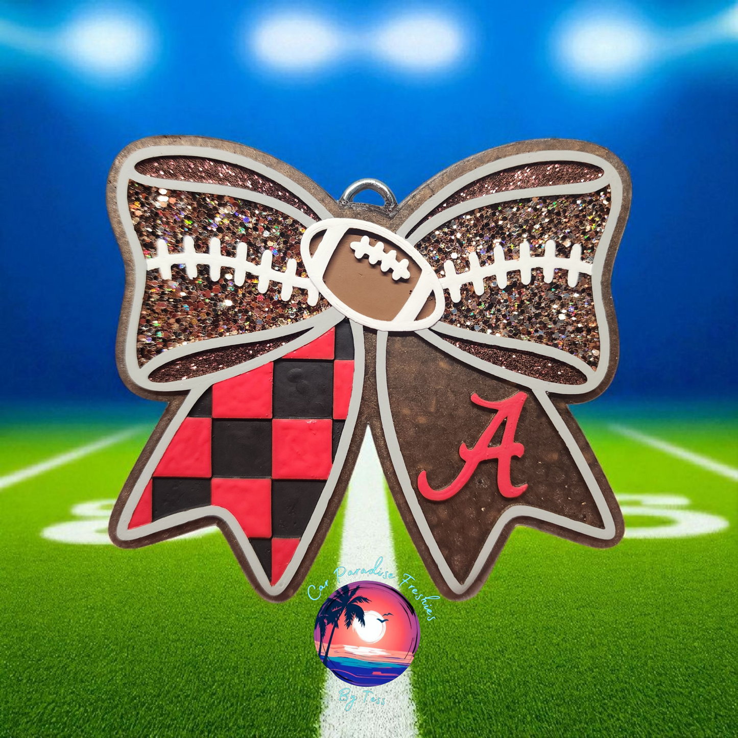 University of Alabama Football Bow Insert Freshie Mold