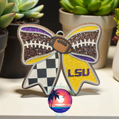 LSU Louisiana State Football Bow Insert Freshie Mold