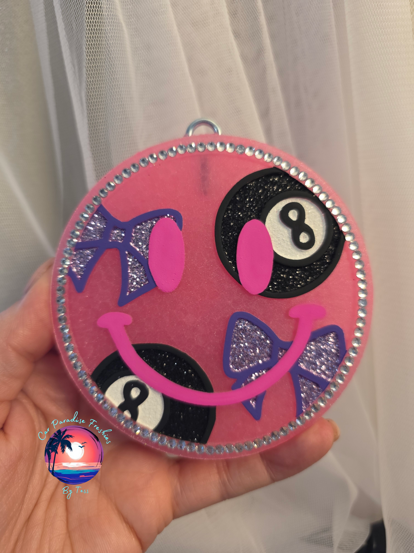 8 Ball Smile Round Insert for Circle Freshie Mold