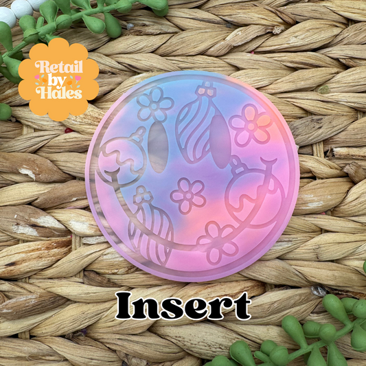 Christmas Ornament Smile Round Insert for Circle Freshie Mold