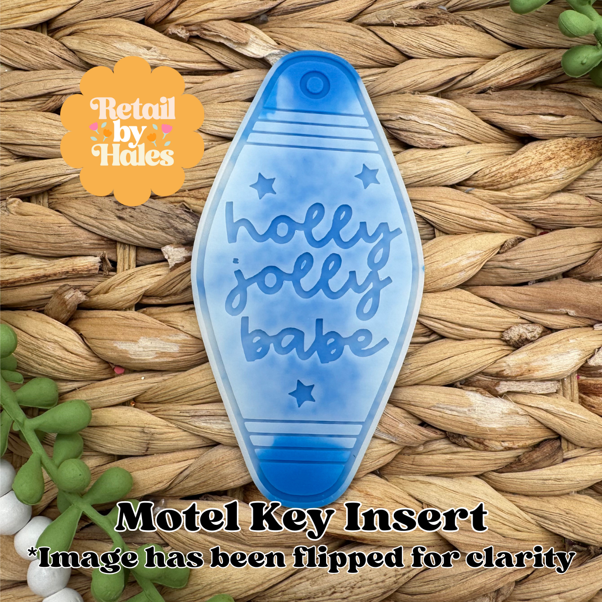 Holly Jolly Babe Motel Key Insert Freshie Mold